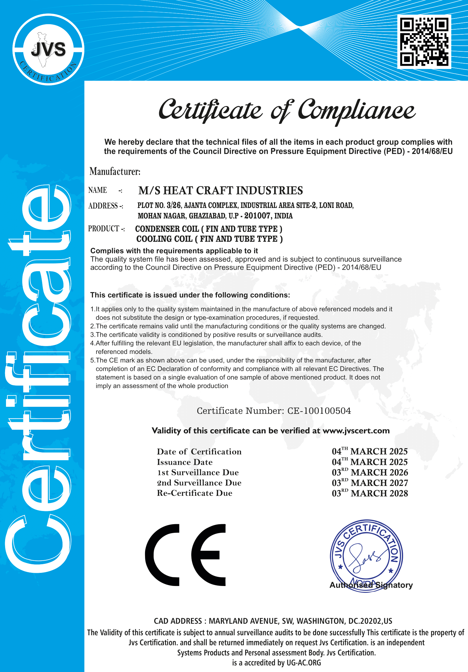 CE Mark Certificate